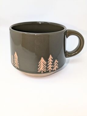 Project 62 Olive Green Ceramic Tree Accent Soup Mug